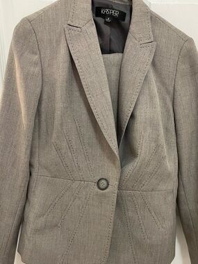 Kasper Women's ligth brown Blazer - Tailored Single-Button Jacket size 8